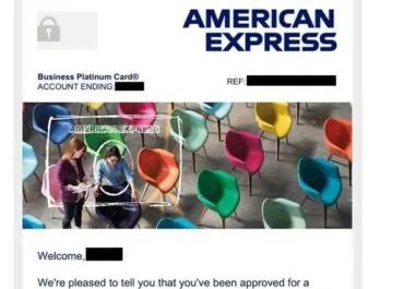 American Express business credit approval example