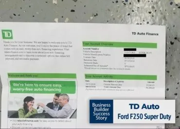 Auto business credit approval example