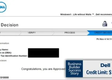 Dell business credit approval example