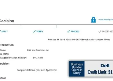 Dell business credit approval example