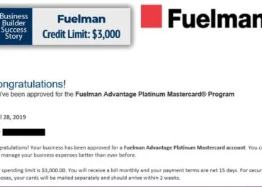 Fuelman business credit approval example